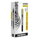 ZEBRA PEN CORP. ZEB75050 Eco Zebrite Double-Ended Highlighter, Chisel/fine Point, Fluor Yellow, Dozen