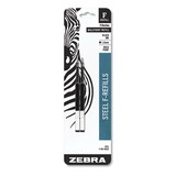 Zebra ZEB82712 Refill For F-301, F-301 Ultra, F-402, 301a, Spiral Ballpoint, Black, Bold, 2/pk