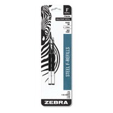 Zebra ZEB85412 Refill For F-301, F-301 Ultra, F-402, 301a, Spiral Ballpoint, Med, Black, 2/pack