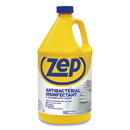Zep Commercial ZUBAC128 Antibacterial Disinfectant, Lemon Scent, 1 gal, 4/Carton