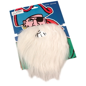 U.S. Toy 2180 Fake White Pirate Beard & Moustache