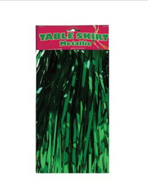 U.S. Toy 5419-10 Metallic Table Skirt / Green
