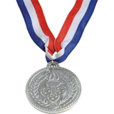 U.S. Toy 7376 Olympic Style Plastic Silver Medals