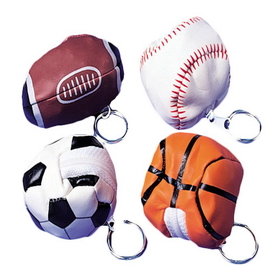 U.S. Toy 7472 Sports Ball Zippered Pouch Key chains