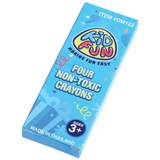 U.S. Toy DM122 4-Pack Kid Fun Crayons - 72 packs