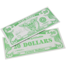 U.S. Toy GA18-20 1000 Pack of Play Money Bills - $20 Bills