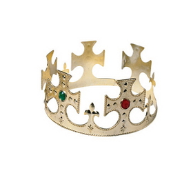 U.S. Toy H178 Plastic King Crown with Jewels