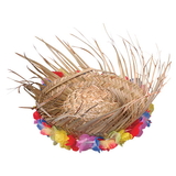 U.S. Toy H248 Natural Woven Beachcomber Hat with Lei