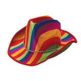 U.S. Toy H398 Rainbow Stripe Cowboy Hat