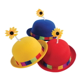 U.S. Toy H469 French Clown Bowler Derby Hat with Daisy