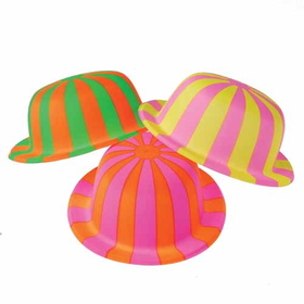 U.S. Toy H498 Striped Derby Bowler Hats