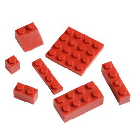 U.S. Toy HOM-BRICK-04 Block Mania Bricks - Red