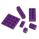 U.S. Toy HOM-BRICK-05 Block Mania Bricks - Purple