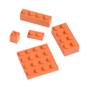 U.S. Toy HOM-BRICK-09 Block Mania Bricks - Orange