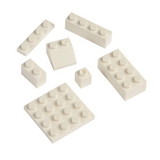 U.S. Toy HOM-BRICK-11 Block Mania Bricks - White