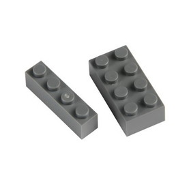 U.S. Toy HOM-BRICK-51 Block Mania Bricks - Gray