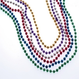 U.S. Toy JA646 Bulk Assorted Metallic 6mm Bead Necklaces