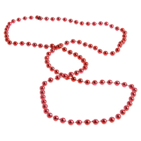 U.S. Toy JA666-04 Red Metallic 6mm Bead Necklaces