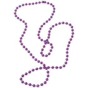U.S. Toy JA666-05 Purple Metallic 6mm Bead Necklaces