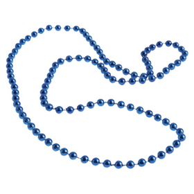 U.S. Toy JA666-07 Blue Metallic 6mm Bead Necklaces