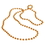 U.S. Toy JA666-09 Orange Metallic 6mm Bead Necklaces, Price/Dozen