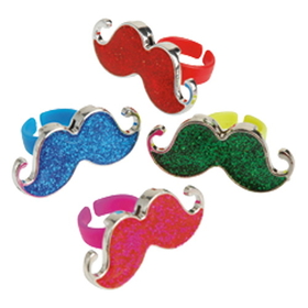 U.S. Toy JA794 Moustache Rings - 48 Pieces