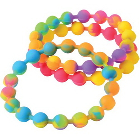 U.S. Toy JA801 Rainbow Silicone Bead Bracelets