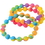 U.S. Toy JA801 Rainbow Silicone Bead Bracelets, Price/Dozen