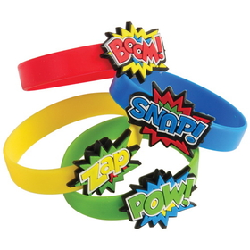 U.S. Toy JA833 Superhero Rubber Bracelets
