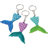 U.S. Toy KC411 Mermaid Tail Rubber Keychains