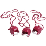 U.S. Toy KD30-17 Maroon Bead Necklaces With Football Helmets
