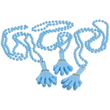 U.S. Toy KD40-03 Light Blue Hand Clapper Beaded Necklaces