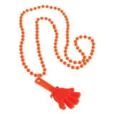 U.S. Toy KD40-09 Orange Hand Clapper Beaded Necklaces