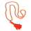 U.S. Toy KD40-09 Orange Hand Clapper Beaded Necklaces, Price/Dozen