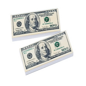 U.S. Toy LM101 $100 Bill Erasers - 36 PIeces