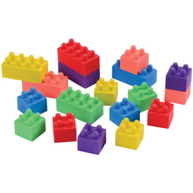 U.S. Toy LM222 Block Mania Erasers / 18-pcs