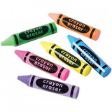 U.S. Toy LM22 Crayon Shape Erasers - 36 Pieces