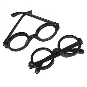 U.S. Toy MU521 Round Black Frame Wizard Glasses