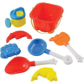 U.S. Toy MX329 Sand Castle Bucket Set / 8-Pc