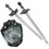 U.S. Toy MX498 Dragon Sword & Shield / 3-pc Set, Price/pk