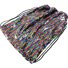 U.S. Toy MX538 Rainbow Sequins Drawstring Backpack