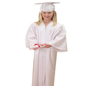 U.S. Toy OD303 White Graduation Cap and Gown