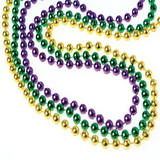 U.S. Toy OD439 Bulk Mardi Gras 6mm Bead Necklaces