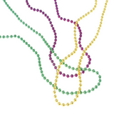 U.S. Toy OD440 Bulk Mardi Gras 4mm Bead Necklaces