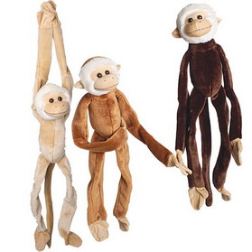U.S. Toy SB366 Jumbo Plush Natural Color Hanging Monkeys
