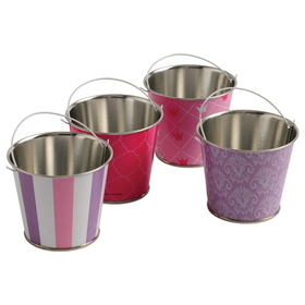 U.S. Toy TU229 Pink and Purple Pattern Buckets
