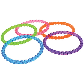 U.S. Toy VL31 Crystal Plastic Bangle Bracelets-24 Pieces