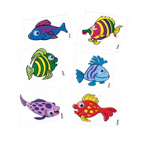 U.S. Toy VL85 Fish Sticker With Eyes-72 Pcs