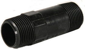 Dura DU10214 Nylon Nipple 3/4" MPT x 3/4" MPT x 3" length, black