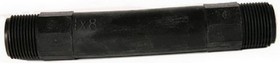 Dura DU10218 Nylon Nipple 3/4" MPT x 3/4" MPT x 8" length, black